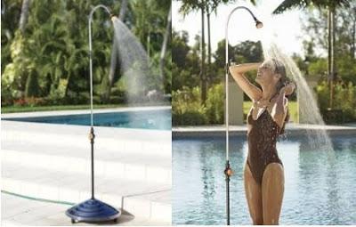Sun-Heated Solar Outdoor Shower 