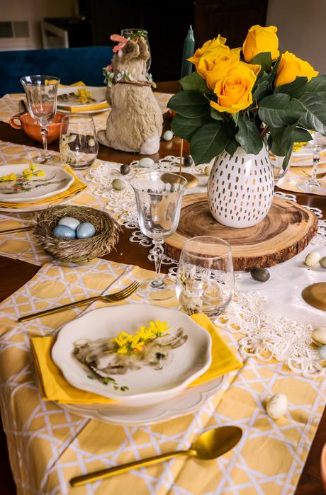 Easter Inspired Spring Tablescape