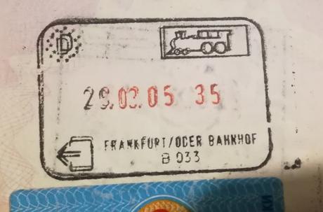 Reminiscing My Birthday: My First Ever Visit to Poland, 15 Years Ago Today Passport stamp Berlin Warsaw train