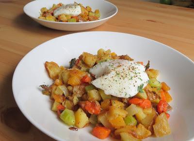 Anything Hash & Perfectly Poached Eggs