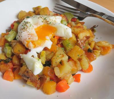 Anything Hash & Perfectly Poached Eggs