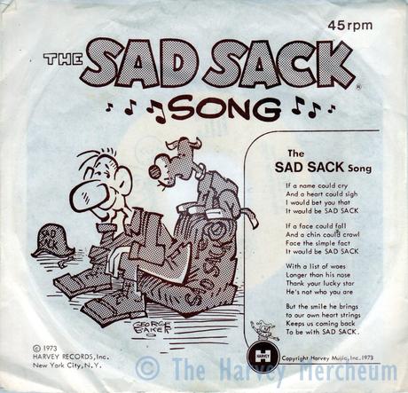 Sad Sack and Wendy 45rpm record sleeve Sad Sack side