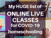 HUGE List Days Times Online LIVE CLASSES Kids COVID-19 Lockdown