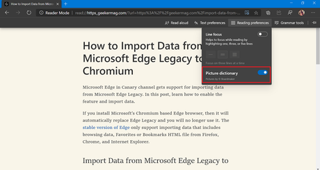 How to Enable Picture Dictionary for Immersive Reader in Microsoft Edge How to Enable Picture Dictionary for Immersive Reader in Microsoft Edge