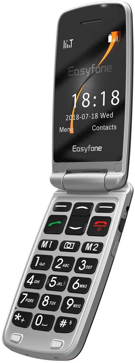 Easyfone Prime A1 3G Flip Cell Phone