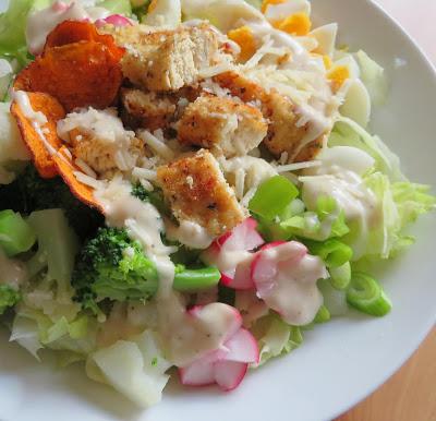 Almost Fried Chicken Chopped Salad