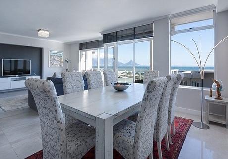 dining room with picture window