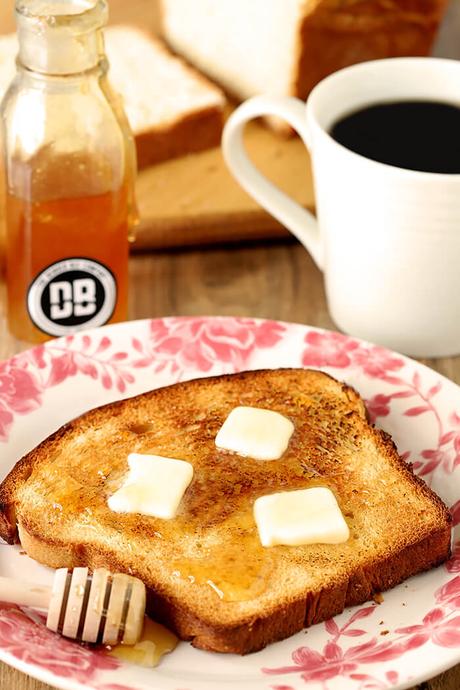Billowy Off-White Bread with Honey