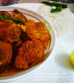 Chana Dal Pakora Curry(Chickpea Fritters Curry)