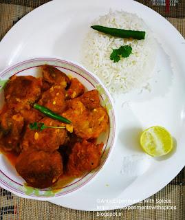 Chana Dal Pakora Curry(Chickpea Fritters Curry)