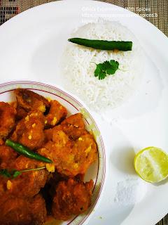 Chana Dal Pakora Curry(Chickpea Fritters Curry)