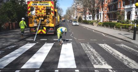 Abbey Road zebra crossing gets a long overdue paint job