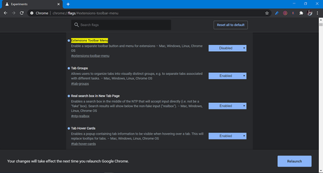 How to Enable or Disable New Extension Toolbar in Google Chrome disable new extension toolbar menu in chrome browser