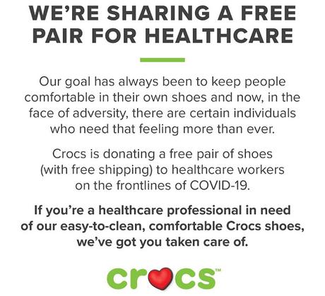 Crocs Is Donating Free Shoes to Healthcare Workers Fighting COVID-19
