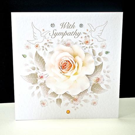 Rose and Doves Sympathy Card