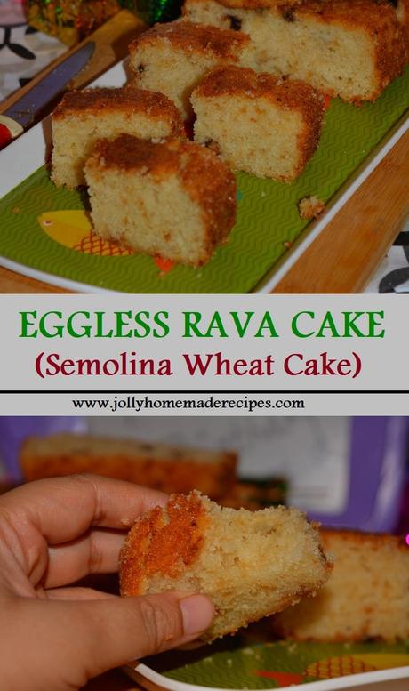 Rava Cake | How to make Sooji Atta Cake | Semolina Cake(Eggless)