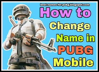 how to change name in pubg