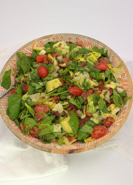 Wilted Spinach Salad with Bacon and Avocado #ImprovCooking Wilted Spinach Salad with Bacon and Avocado #ImprovCooking