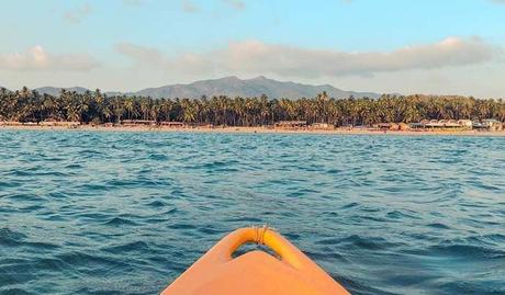 Kayaking on the beach