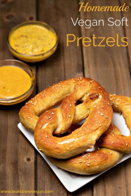 homemade vegan soft pretzels