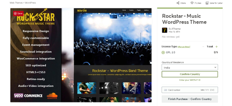 Best Music WordPress Themes rockstar