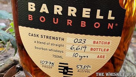 Barrell Bourbon Batch 23 Label