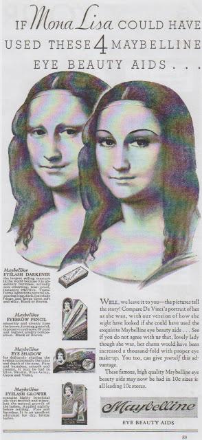 BEFORE AND AFTER - Became Maybelline's signature style in advertising by the late 1930's.