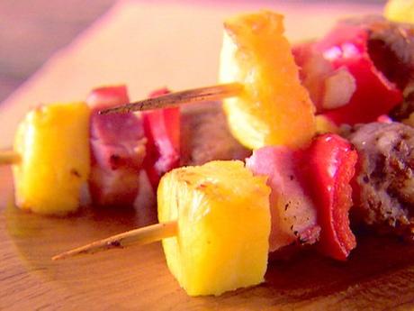 Italian sausage & pineapple skewers