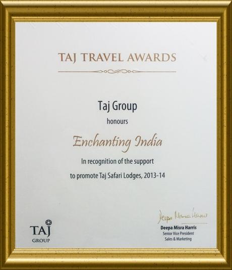 Tiger, tiger! Enchanting Travels wins Taj Travel Awards