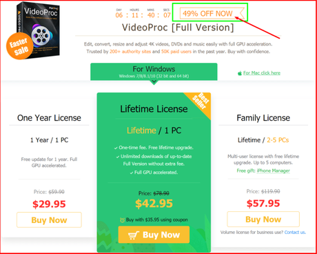 VideoProc Review 2020: Discount Coupon | (Get Upto 49% Off )
