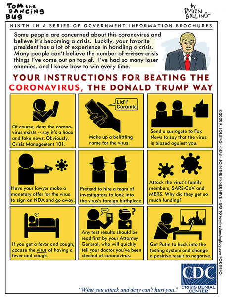 Cartoon: Please follow Trump's coronavirus instructions