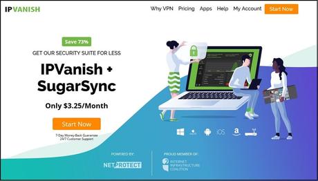 IPVanish homepage