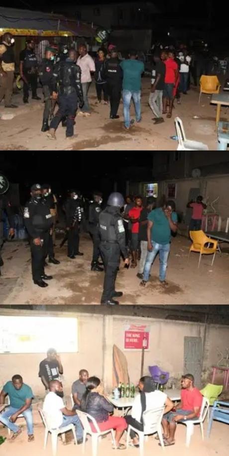 Bar owner and his customers arrested for violating lockdown order in Lagos (photos) Bar owner and his customers arrested for violating lockdown order in Lagos (photos)