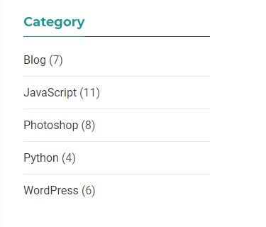 Course Categories