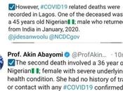 COVID19 Deaths Recorded Lagos