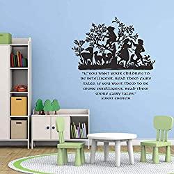 Image: CECILIAPATER Albert Einstein Quote: If You Want Your Children to Be Intelligent Read Them Fairy Tales Vinyl Wall Decoration, Home Bedroom Nursery Decor