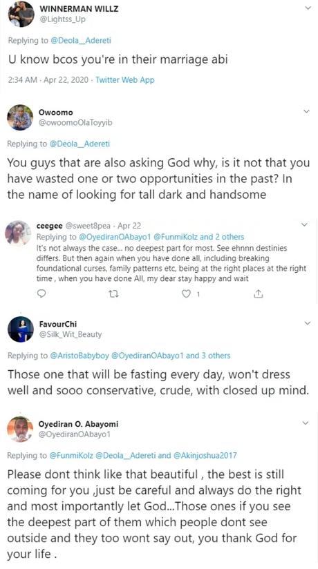 See replies a lady got after she posted a tweet suggesting ‘Runs girls’ marry before ‘church girls’