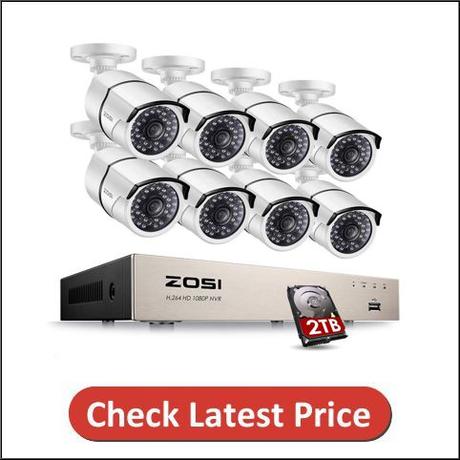 ZOSI 1080p PoE Home Security Camera System