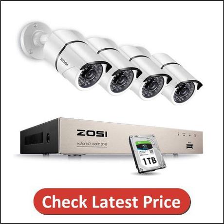ZOSI 8 Channel 1080P Home Security Camera System