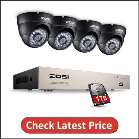 ZOSI 8 CH Wired Home Security Camera System with DVR