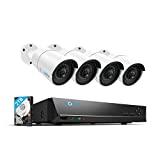 Reolink 4MP 8CH PoE Video Surveillance System, 4pcs Wired Outdoor 1440P PoE IP Cameras, 8MP 5MP 4MP Supported 8 Channel NVR Security System with 2TB HDD for 24/7 Recording RLK8-410B4