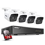 ANNKE 5MP Home Security Camera System 8 Channel H.265+ DVR Recorder with 2TB HDD, 4X 5MP (2560TVL) Wired Indoor Outdoor CCTV Cameras, 100 ft EXIR Night Vision, Motion Detection & Remote Monitoring