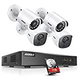 ANNKE Surveillance Camera System, 8CH 5MP CCTV DVR Recorder and 2pcs 1080P PIR CCTV Cameras and 2pcs 1080P Outdoor TVI Cameras, Email Alert with Snapshot, 1TB Hard Drive Included