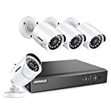 ANNKE Security Camera System 4X 1080P Weatherproof Bullet CCTV Cameras and 4CH 1080P Lite DVR Recorder, H.264+ 1080P HDMI Output, Motion-Triggered Email Alert and Easy Remote View, NO Hard Drive