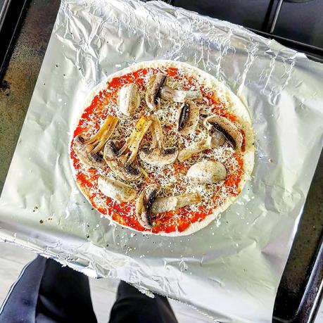 Recipe|| Simple Mushroom Tortilla Pizza