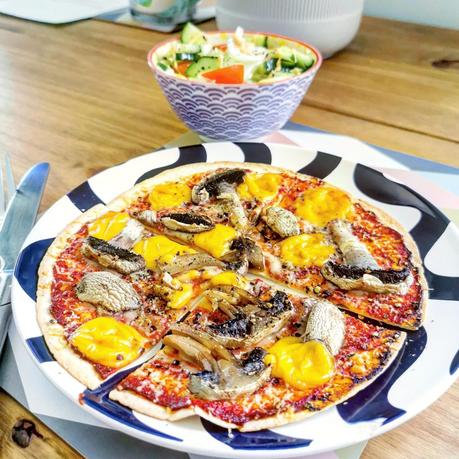Recipe|| Simple Mushroom Tortilla Pizza