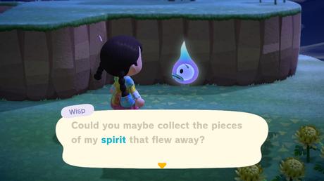 Animal Crossing New Horizons: Wisp's First Appearance