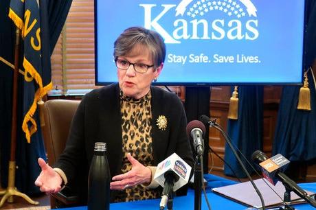“We are nowhere near where we need to be with testing supplies,” Gov. Laura Kelly of Kansas said.