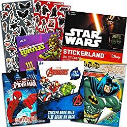 Image: Superhero Stickers for Kids Boys Girls Set ~ Over 800 Licensed Super Hero Stickers on 54 Sheets Featuring Marvel Avengers, Spiderman, Justice League, Batman, Superhero and More (Party Favors Pack)