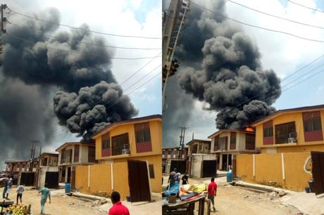NNPC petrol station in Lagos gutted by fire (photo)